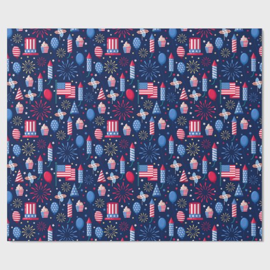 Vierde juli cadeaupapier (Vlak)