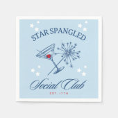 Vierde juli cocktailservetten servet (Voorkant)