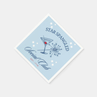 Vierde juli cocktailservetten servet