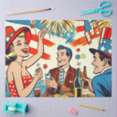Vierde juli Comics Tissuepapier (Craft)