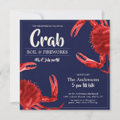 vierde juli Crab Boil Summer Party Kaart (Voorkant)