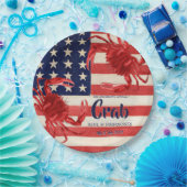 vierde juli Crab Boil Summer Party Papieren Bordje (Feest)