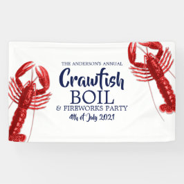  vierde juli Crawfish Boil Summer Party Spandoek