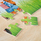 Vierde juli Custom Child Name Puzzel (Zijkant)