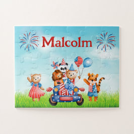 Vierde juli Custom Child Name Puzzel