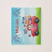 Vierde juli Custom Child Name Puzzel (Verticaal)