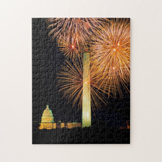 Vierde juli, de Vertoning van het Vuurwerk, Veldli Legpuzzel (Verticaal)