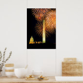 Vierde juli, de Vertoning van het Vuurwerk, Veldli Poster (Keuken)