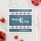 Vierde juli Denim Paper Napkin Servet (Insitu)