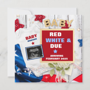 Vierde juli Digitale zwangerschapsaankondiging Aankondiging