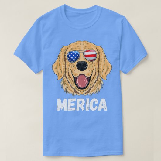 Vierde juli Dog American Flag op 4 juli Labrador T-shirt (Design voorkant)
