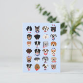 Vierde juli Dog Faces Briefkaart (Staand voorkant)