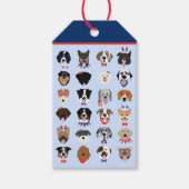 Vierde juli Dog Faces Cadeaulabel (Voorkant)