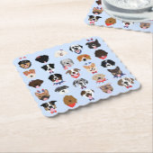 Vierde juli Dog Faces Kartonnen Onderzetters (Gebogen)