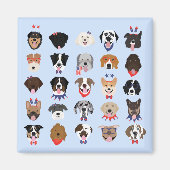 Vierde juli Dog Faces Magneet (Voorkant)