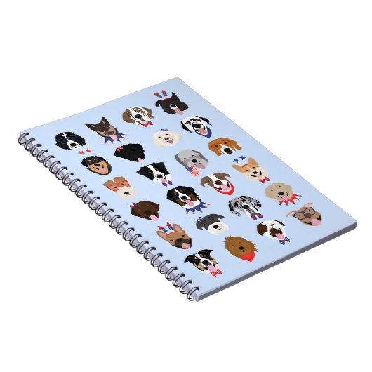 Vierde juli Dog Faces Notitieboek (Rechterzijde)