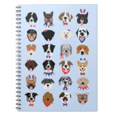 Vierde juli Dog Faces Notitieboek (Voorkant)