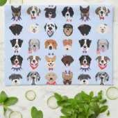 Vierde juli Dog Faces Theedoek (Gevouwen)