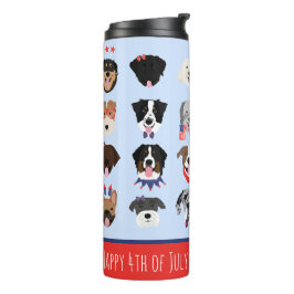 Vierde juli Dog Faces Thermosbeker