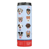 Vierde juli Dog Faces Thermosbeker (Achterkant)