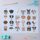 Vierde juli Dog Faces Tissuepapier (Craft)