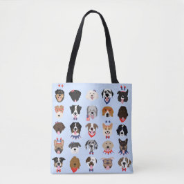 Vierde juli Dog Faces Tote Bag