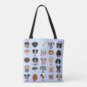 Vierde juli Dog Faces Tote Bag (Achterkant)