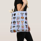 Vierde juli Dog Faces Tote Bag (Dichtbij)