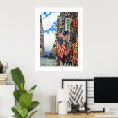 "Vierde juli" door Childe Hassam Fine Art Poster (Thuiskantoor)