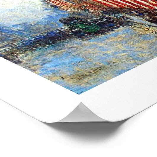 "Vierde juli" door Childe Hassam Fine Art Poster (Hoek)