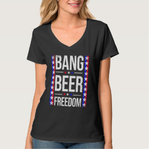 vierde juli : Drink van de bang bang beer T-shirt