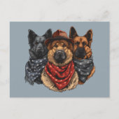 Vierde juli Duitse herdershonden Briefkaart (Voorkant)