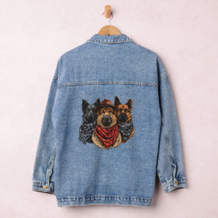 Vierde juli Duitse herdershonden Denim Jacket
