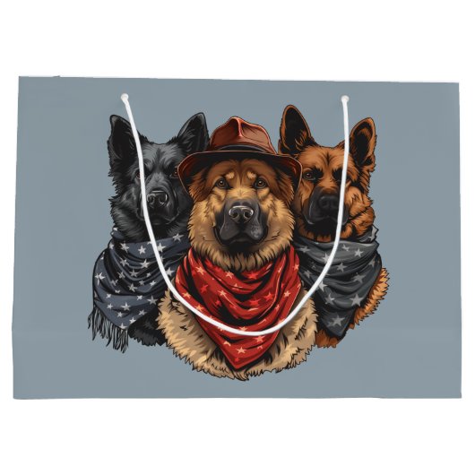 Vierde juli Duitse herdershonden Groot Cadeauzakje (Achterkant)