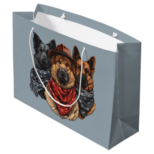 Vierde juli Duitse herdershonden Groot Cadeauzakje (Achterkant Gekanteld)