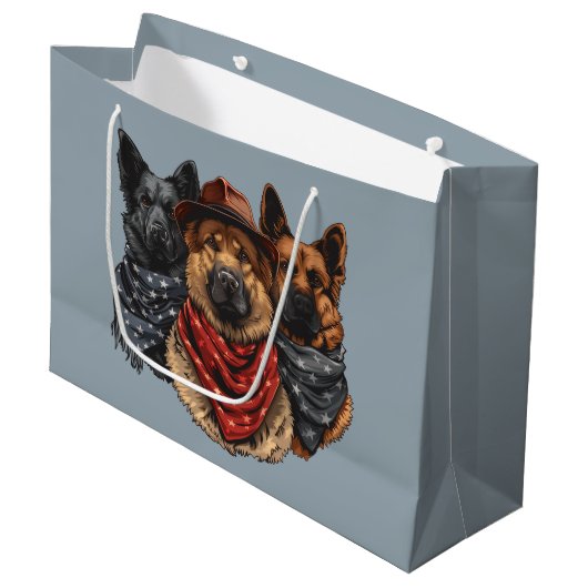 Vierde juli Duitse herdershonden Groot Cadeauzakje (Voorkant Gekanteld)