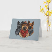 Vierde juli Duitse herdershonden Kaart (Gele Bloem)