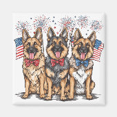 Vierde juli Duitse herdershonden Magneet (Voorkant)