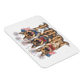 Vierde juli Duitse herdershonden Magneet (Rechterzijde)