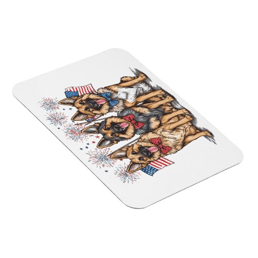 Vierde juli Duitse herdershonden Magneet (Rechterzijde)