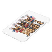 Vierde juli Duitse herdershonden Magneet (Linkerzijde)