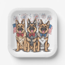 Vierde juli Duitse herdershonden Papieren Bordje