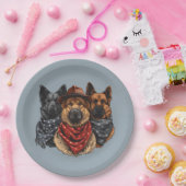 Vierde juli Duitse herdershonden Papieren Bordje (Feest)