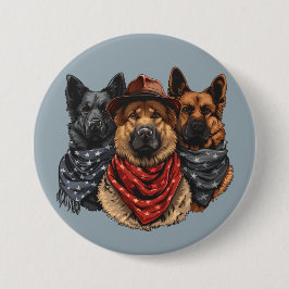 Vierde juli Duitse herdershonden Ronde Button 7,6 Cm