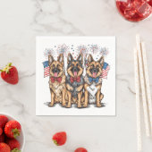 Vierde juli Duitse herdershonden Servet (Insitu)