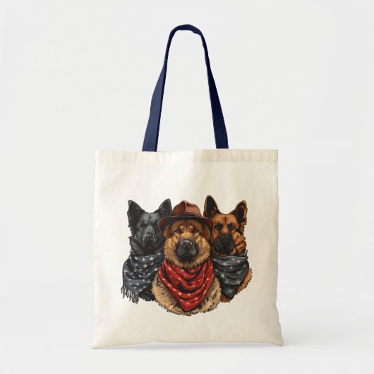 Vierde juli Duitse herdershonden Tote Bag (Voorkant)