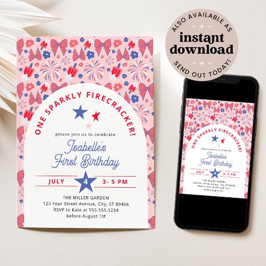 Vierde juli Eerste verjaardag 1e verjaardag Foto Kaart