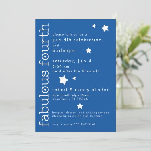 Vierde juli | Fabulair Vierde patriottisch Kaart (Staand voorkant)