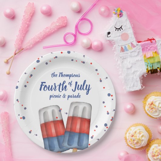 Vierde juli feest aangepaste zomer papieren bordje (Feest)