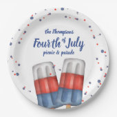 Vierde juli feest aangepaste zomer papieren bordje (Voorkant)